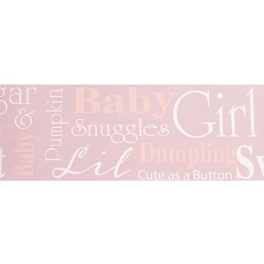 2.5'' x 5 yd. It's a Girl Satin Ribbon by Celebrate It®